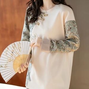 Chinese-style Jacquard long sleeve EUC